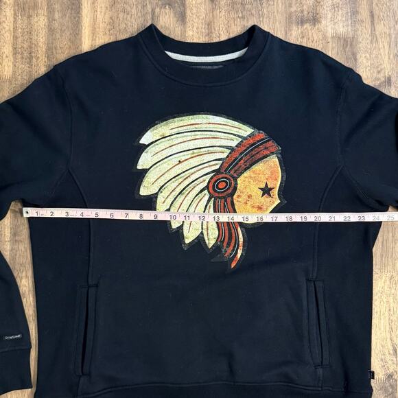 Play Cloths Chief Jack Crewneck Pullover Sweatshirt Headdress BLK Unisex XLarge - Picture 6 of 11